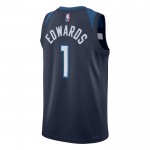 Maillot NBA Minnesota Timberwolves Anthony Edwards 1 Nike 2022-23 Icon Edition Navy Swingman - Homme
